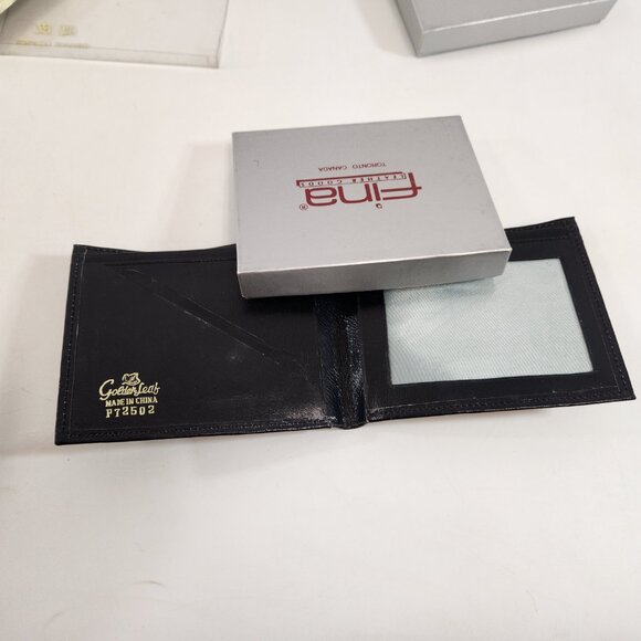 Vintage Leather Wallet Bundle Buxton Fina Brown & Black - Picture 15 of 16